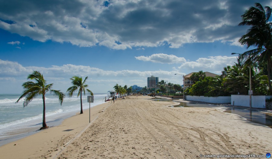 Oct 28 2012 Beach Covers Road - A1A Flooding, Fort Lauderdale