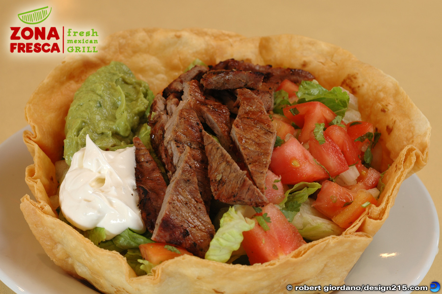 Steak Tostada at Zona Fresca - Food Photography